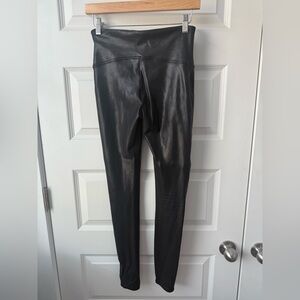 Spanx Black Faux Leather Leggings